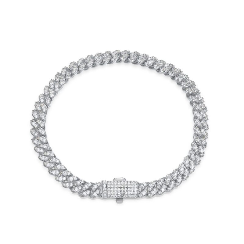 200C5948-01AC-4D0E-9D50-F15149AA568B_1_201_a Moissanite Micro Round Cut Cuban Link Bracelet – 6mm