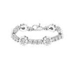 9mm Moissanite Flora Pearl Tennis Bracelet