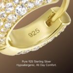 Luxury Round Pavé Moissanite S925 Hoop Earrings