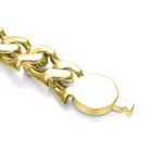 WONG Ⅱ Ridge Iced Jade Beads 15mm Cuban Chain Necklace