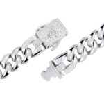 Premium 12mm Gold Cuban Link Bracelet with Moissanite Clasp