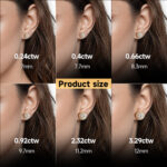 Premium Moissanite S925 Halo Round Cut Stud Earrings