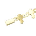 Moissanite Infinity Link Emerald Cut Cross 8mm Bracelet