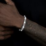 Moissanite Pearl Fully Iced 8mm Cuban Bracelet