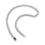 7mm Moissanite Heart-Shaped Cluster Tennis Chain