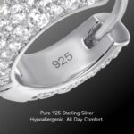 Luxury Round Pavé Moissanite S925 Hoop Earrings