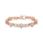Moissanite Radiant Hearts Entwined 8mm Bracelet
