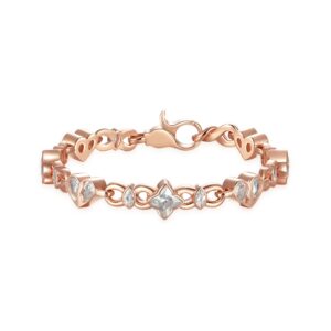 Moissanite Radiant Hearts Entwined 8mm Bracelet