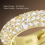 Luxury Round Pavé Moissanite S925 Hoop Earrings