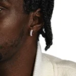 Luxury Round Pavé Moissanite S925 Hoop Earrings