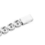 Elegant Moissanite Cushion-Cut Clustered Tennis Bracelet – 7mm