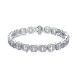 Luxury Baguette Clustered Moissanite Bracelet – 8mm