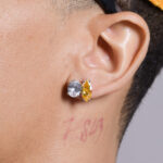 Classic Oval & Marquise White-Yellow Moissanite Earrings