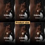 Premium Moissanite S925 Halo Round Cut Stud Earrings