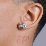 Emerald and Pear S925 Moissanite Toi et Moi Earrings