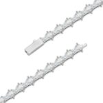 Moissanite Iced Divine Rosary Necklace white