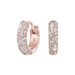 Luxury Round Pavé Moissanite S925 Hoop Earrings