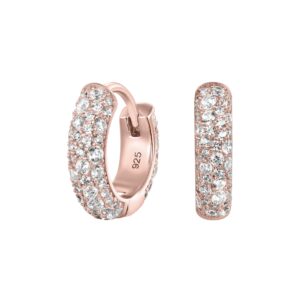 Luxury Round Pavé Moissanite S925 Hoop Earrings