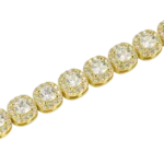 Elegant Moissanite Cushion-Cut Clustered Tennis Bracelet – 7mm