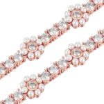 9mm Moissanite Flora Pearl Tennis Bracelet