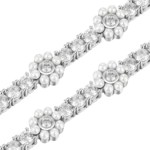 9mm Moissanite Flora Pearl Tennis Bracelet