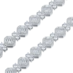 Moissanite Octagon Mix Cut Tennis 8mm Bracelet