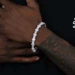 Moissanite Octagon Mix Cut Tennis 8mm Bracelet