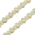 Moissanite Octagon Mix Cut Tennis 8mm Bracelet