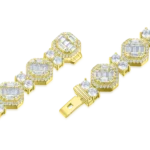 Moissanite Octagon Mix Cut Tennis 8mm Bracelet