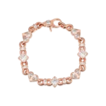 Moissanite Radiant Hearts Entwined 8mm Bracelet