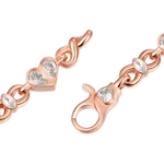 Moissanite Radiant Hearts Entwined 8mm Bracelet