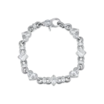 Moissanite Radiant Hearts Entwined 8mm Bracelet