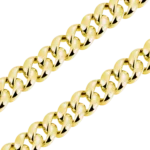 Premium 12mm Gold Cuban Link Bracelet with Moissanite Clasp