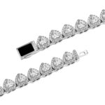 7mm Moissanite Heart-Shaped Cluster Tennis Chain