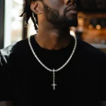 Moissanite Iced Divine Rosary Necklace white