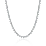 7mm Moissanite Heart-Shaped Cluster Tennis Chain
