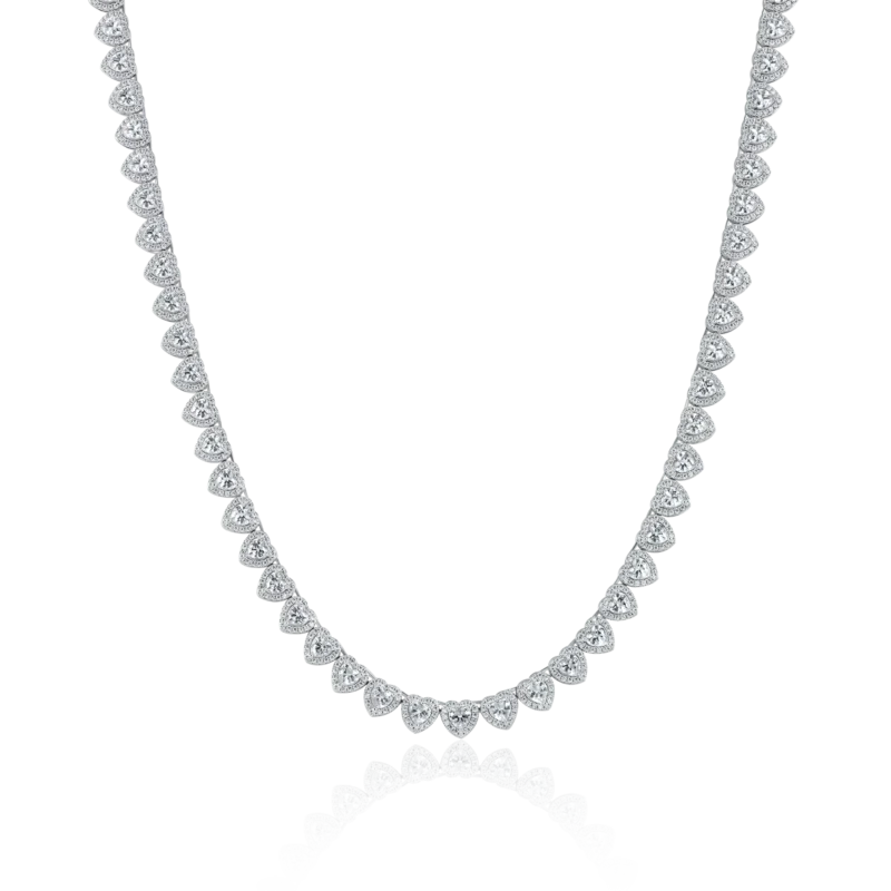 C21028CZW18_9e3ef816-6087-4d67-ae0b-839c98a60721 7mm Moissanite Heart-Shaped Cluster Tennis Chain
