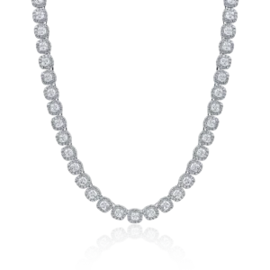 7mm Moissanite Cushion-Cut Cluster Tennis Chain