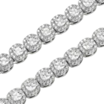7mm Moissanite Cushion-Cut Cluster Tennis Chain