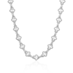 Moissanite Marquise Cut Mix Bottoni Cross Link Chain – 12mm