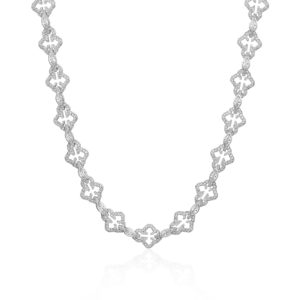 Moissanite Marquise Cut Mix Bottoni Cross Link Chain – 12mm
