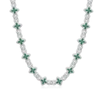 Moissanite Luminous Clover Necklace & Wallet Chain