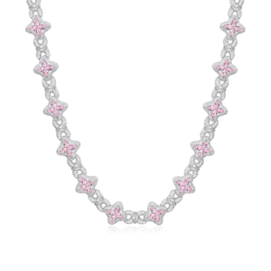 Moissanite Luminous Clover Necklace & Wallet Chain