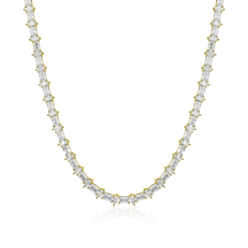 C24066CZY16 6mm Moissanite Refined Luster Tennis Chain
