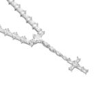 Moissanite Iced Divine Rosary Necklace white