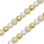 12mm Plain Gold Cuban Link Chain with Moissanite Clasp