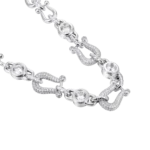 Moissanite Horseshoe Fortune Crypto Necklace