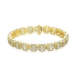 Luxury Baguette Clustered Moissanite Bracelet – 8mm