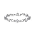 Moissanite Radiant Hearts Entwined 8mm Bracelet