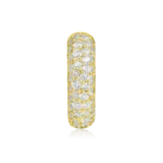 Luxury Round Pavé Moissanite S925 Hoop Earrings